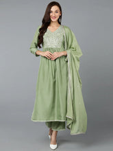 Silk Blend Sea Green Straight Kurta Pant-PKSKD1938